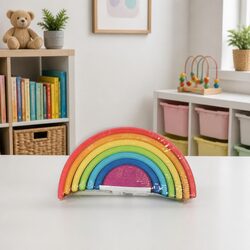 Rainbow Stacker Toy Small Montessori Learning Sorting Stacking Arches Kids Play