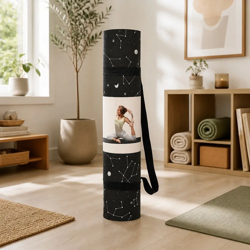 Yoga Mat 60 x 173 cm Constellation Pattern Lightweight Portable Cushion