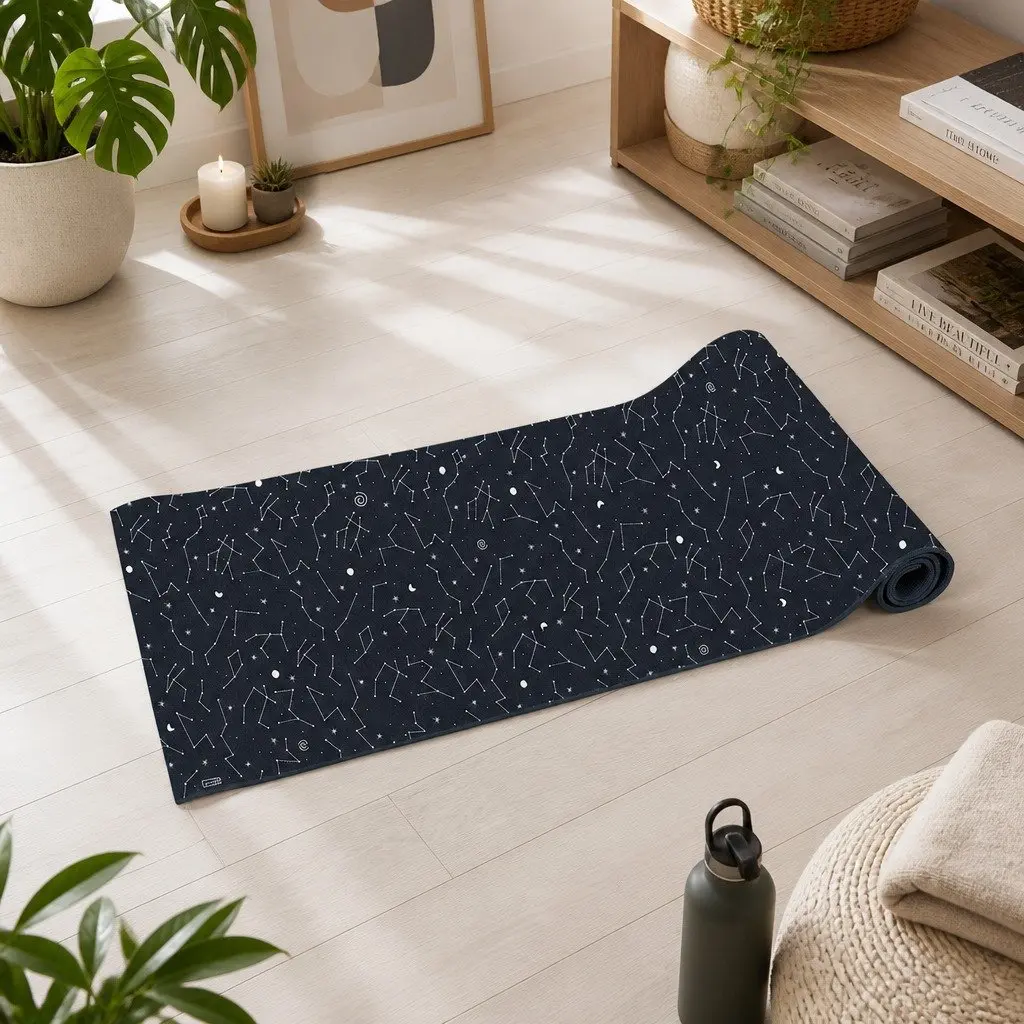 Yoga Mat 60 x 173 cm Constellation Pattern Lightweight Portable Cushion