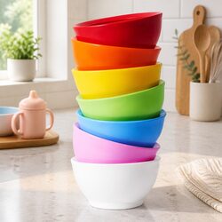 Stylish 8oz Orange Bowl Set for Mess-Free Feeding