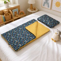 Kids Cotton Poncho and Pillow Set for Cozy Spaces