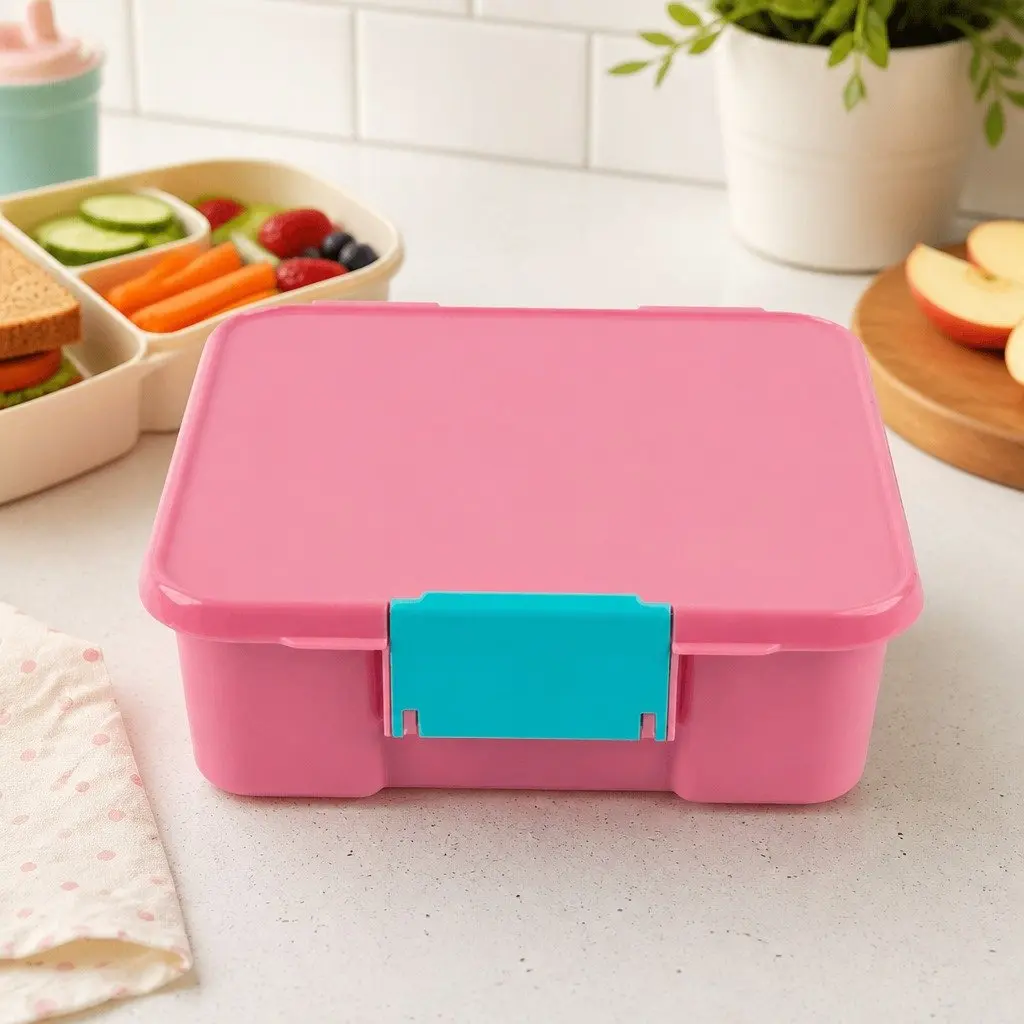 Bento Lunch Box 980ml Three Large Compartments Leakproof Airtight for Kids