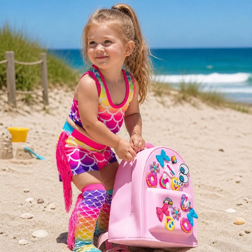 Mermaid Socks Mix Match Pair Blue and Pink with Tassels for Kids and Adults