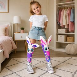 Playful Bunny Knee-High Socks with 3D Ears for Toddlers