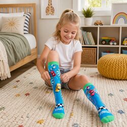 Vibrant Racing Car Socks: Fun for the Whole Family