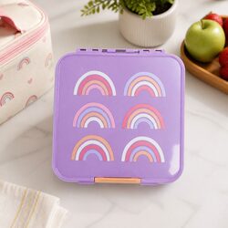 Bento Three Lunch Box Three Compartments Leakproof School Kids Rainbow Roller