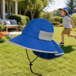 Kids Play Hat for Sun Safety, Royal, Small, 6-24 Months