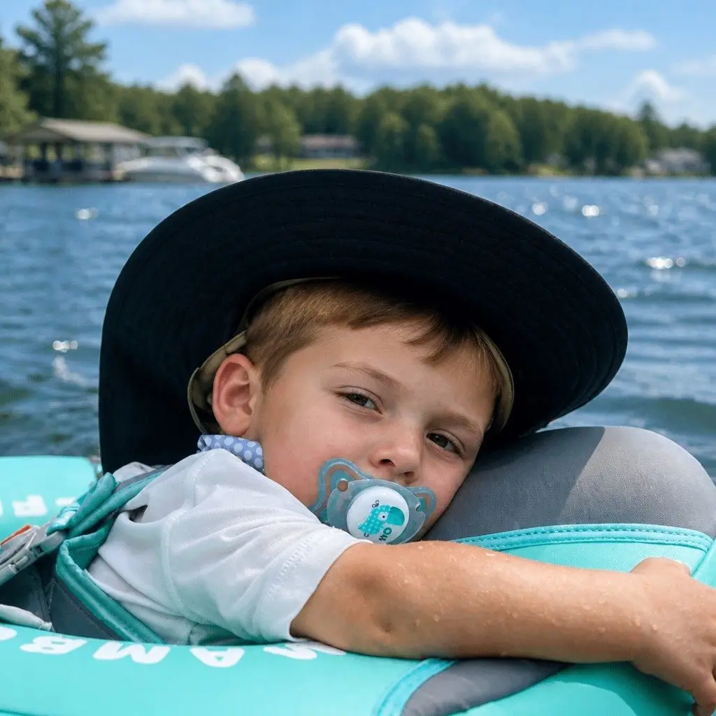 Kids Sun Protection Hat Lightweight Adjustable Breakaway Safety 14cm Neck Veil UPF50+