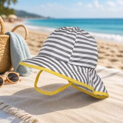 Infant Sun Hat UPF50+ Baby Sun Protection Crushable Packable 6-12 Months Quarry