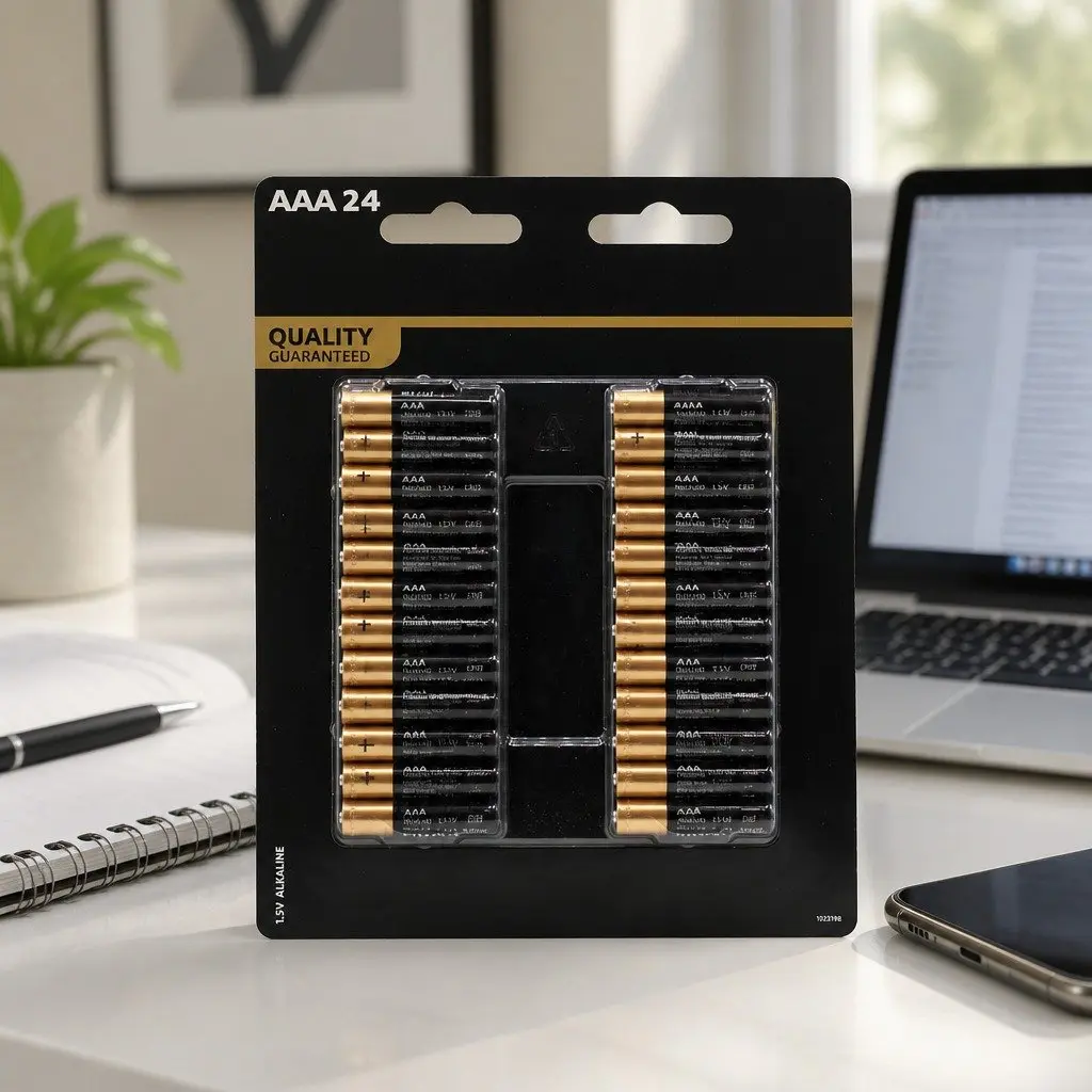 AAA Alkaline Batteries 24 Pack Long Lasting Power Leak Resistant Construction