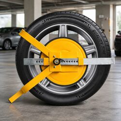 Wheel Defender Lock Clamp for Car Caravan Vehicle Anti-Theft Security Parking
