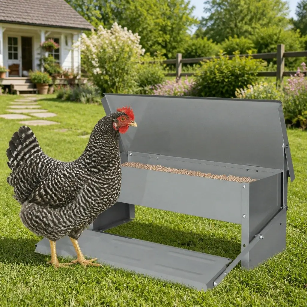 Automatic Chicken Feeder 5kg Large Capacity Timed Feed Dispenser