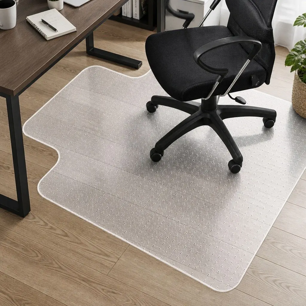 Chair Mat 120cm x 90cm PVC Carpet Floor Protector for Office Home Use