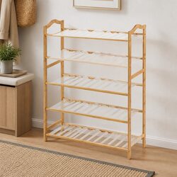 Enhance Your Space with a Natural Bamboo Shoe Rack