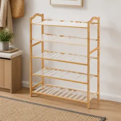 Enhance Your Space with a Natural Bamboo Shoe Rack