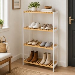 Elevate Your Space with a 4-Tier Bamboo Organiser