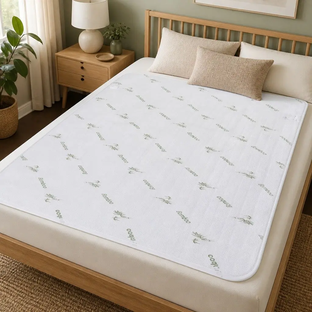 Electric Blanket Double Fitted Heated Pad Machine Washable with Dual Remote Controllers and 9 Temperature Levels for Winter