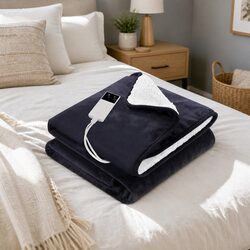 Electric Throw Rug: Charcoal Heated Blanket for Cozy Spaces