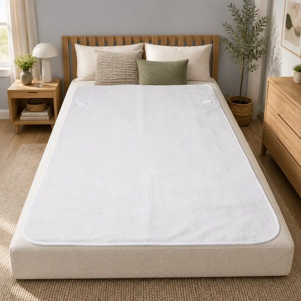 Electric Blanket King Size Fully Fitted Fleecy Underlay with Nine Temperature Settings and Adjustable Timer