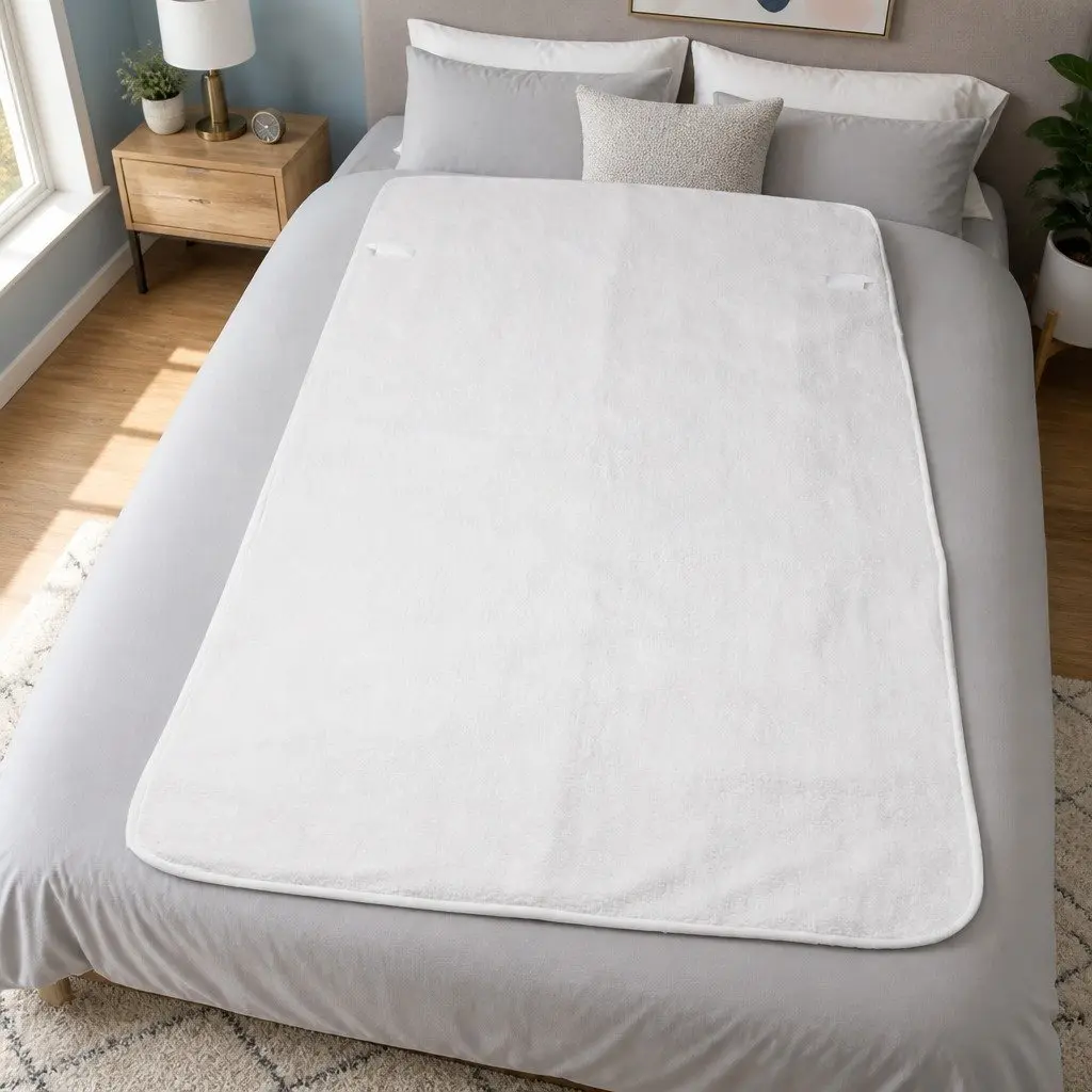 Electric Blanket Single Bed Fitted Fleece Soft Warm Adjustable Heat Settings