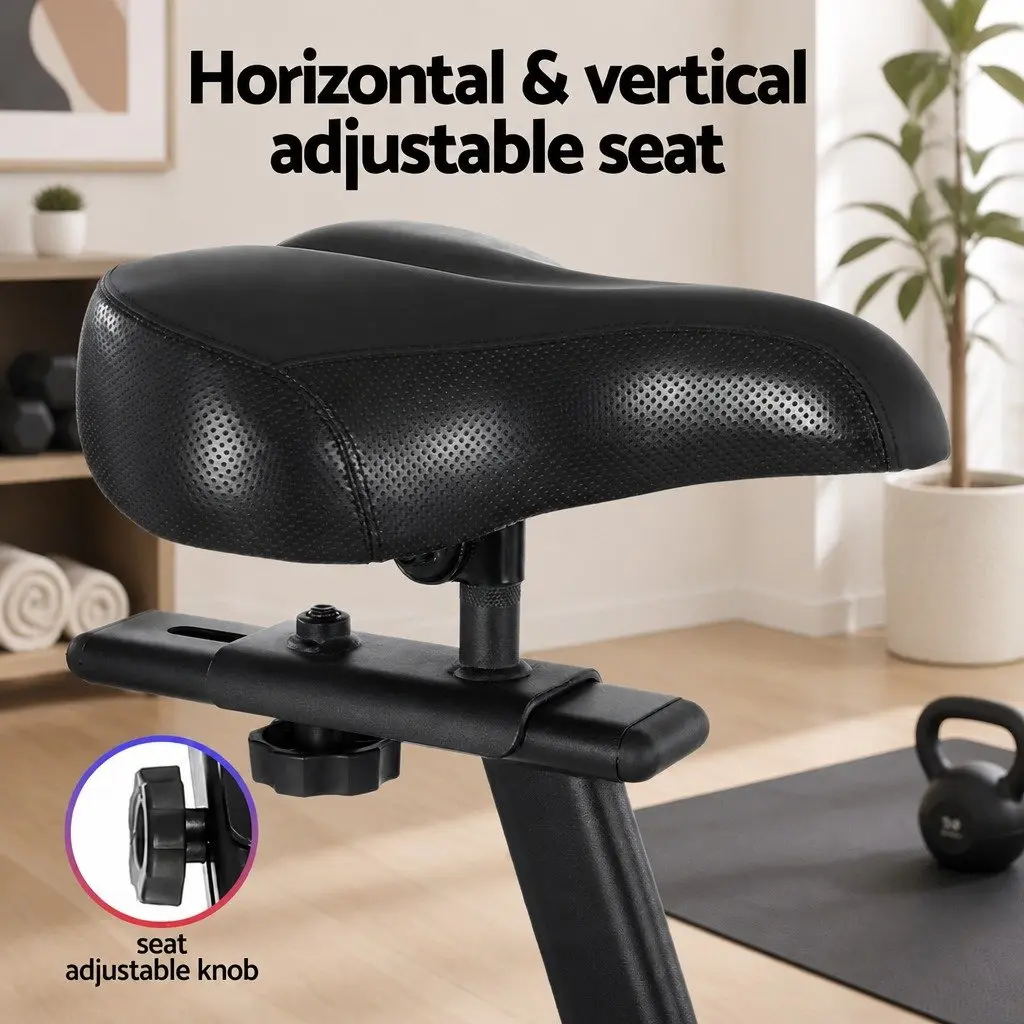 Air Bike Dual Action Exercise Bike Full Body Workout Adjustable Seat Air Resistance System