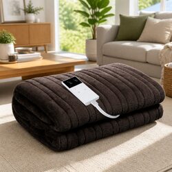 Warm Your Space with a Chocolate Brown Coral Fleece Blanket