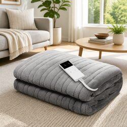 Stylish Electric Heated Fleece Blanket for Cozy Living