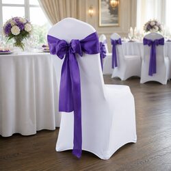 Elevate Your Event with 50 Pcs Eggplant Satin Sashes