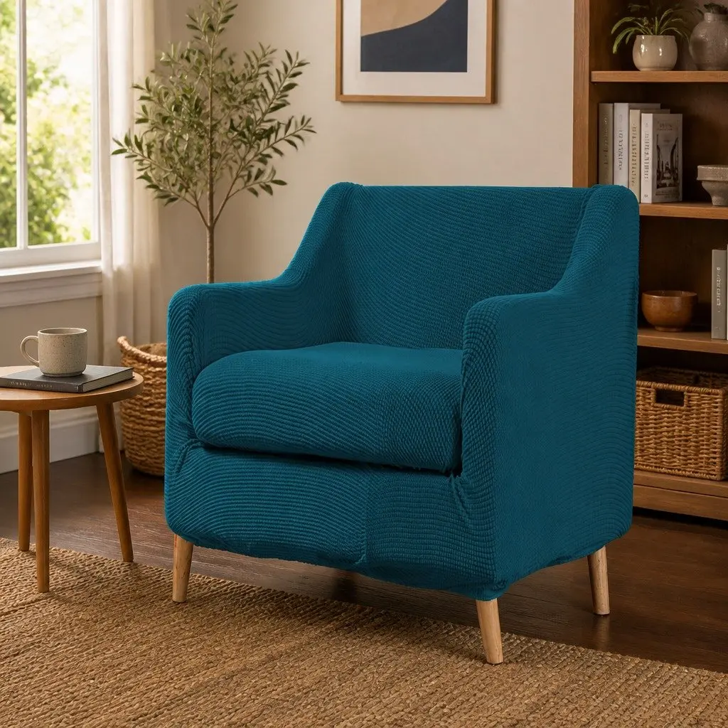 Sofa Cover 1 Seater Stretch Protector Machine Washable Removable Furniture Guard