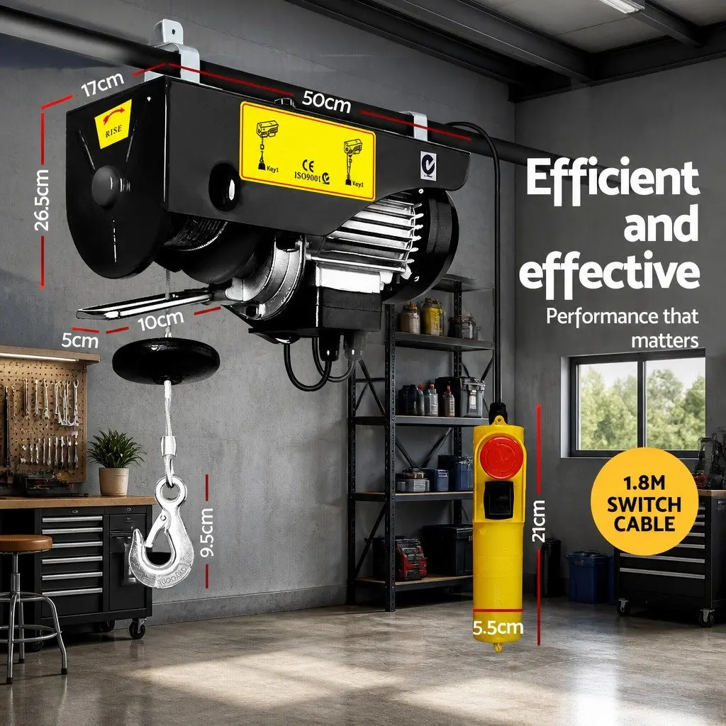 Electric Hoist 500KG 20M Cable Remote Control Chain Lifting Tool