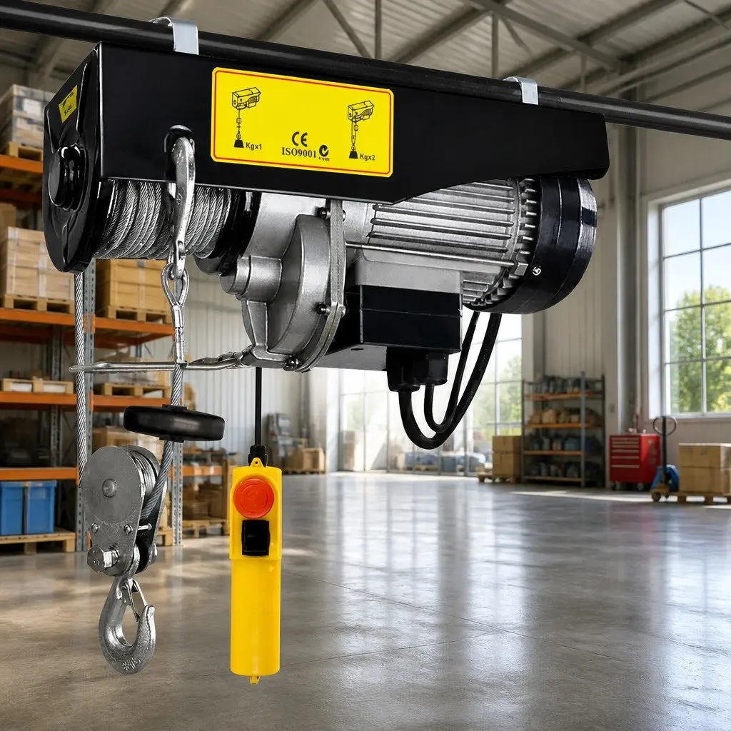 Electric Hoist Winch 400800KG 18M Cable Remote Control Lifting Tool