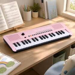 Pink 37-Key Digital Piano Keyboard for Young Musicians
