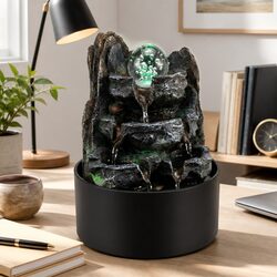 Elegant Desktop Water Fountain with Color-Changing LED