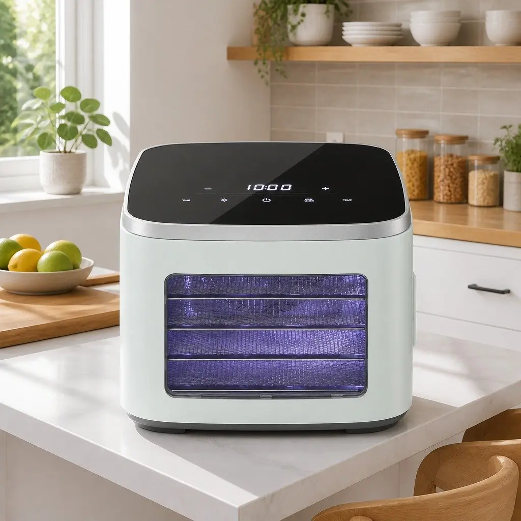 Food Dehydrator Machine 5 Tray Mini Fruit Dryer Maker Green LED Touch Control