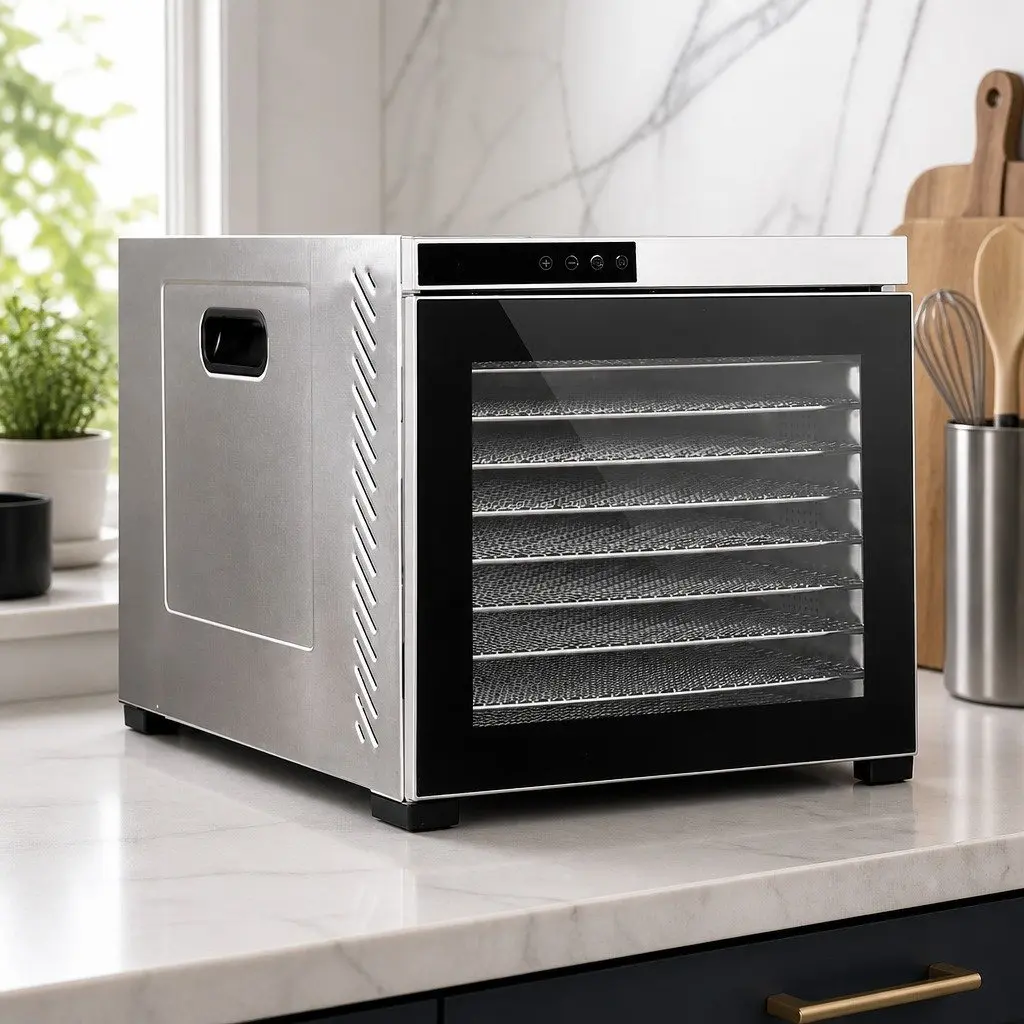 Food Dehydrator 10 Trays Stainless Steel Digital LCD Touch Control Adjustable Timer