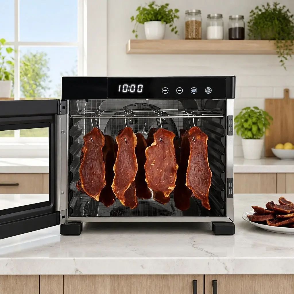 Food Dehydrator Stainless Steel 6 Tray LCD Touch Control Adjustable Temperature