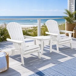 Adirondack Outdoor Chair Set with Side Table - 3 Pieces