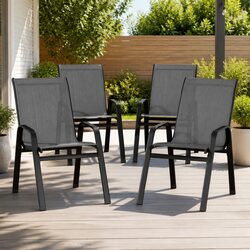 Enhance Your Outdoor Space with Grey Stackable Chairs
