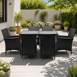 Elegant 7-Piece Garden Dining Set with Cushions