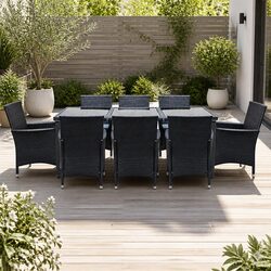 Enhance Your Outdoor Space with This 9-Piece Dining Set