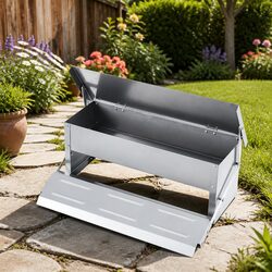 Automatic Chicken Feeder 5KG Galvanized Steel Weight-Operated Farm Poultry