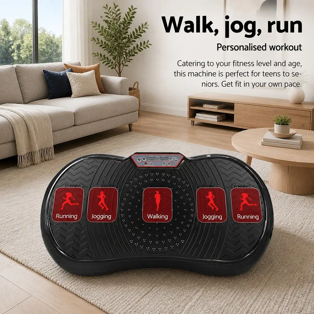 Vibration Machine Platform Home Fitness Exercise Trainer 99 Speed Levels Digital Control Black