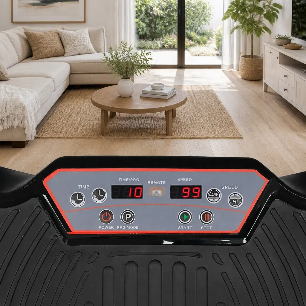 Vibration Machine Platform Home Fitness Exercise Trainer 99 Speed Levels Digital Control Black