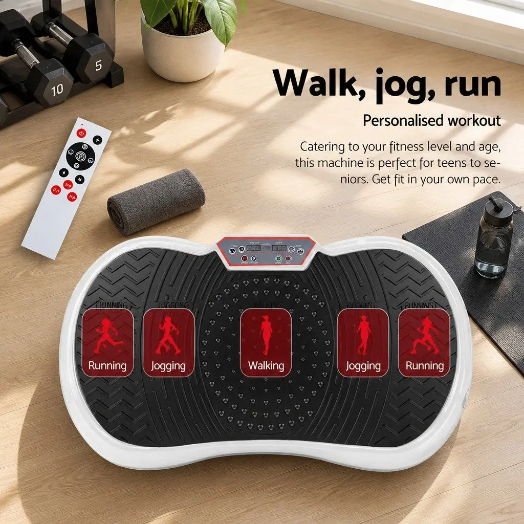 Vibration Machine Platform Home Gym Whole Body Trainer 99 Speed Levels Anti-Slip Surface White