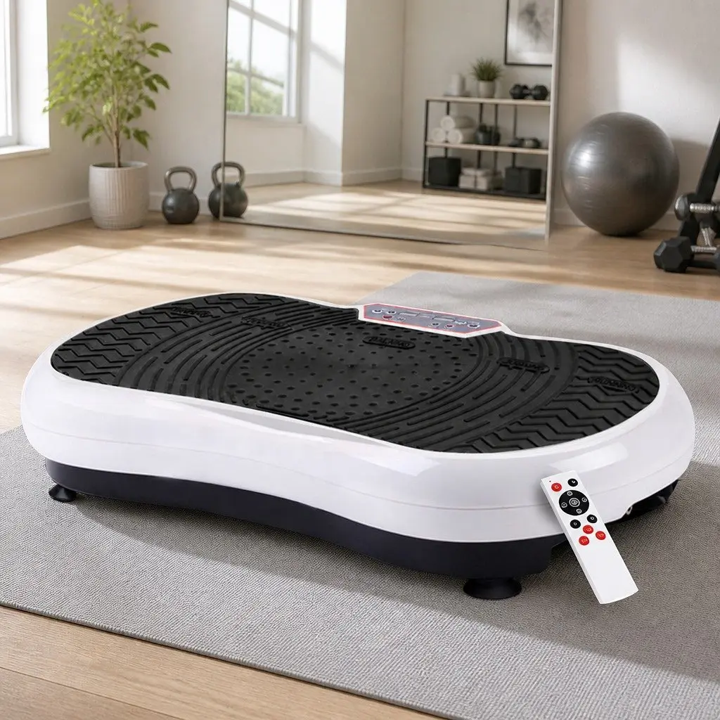 Vibration Machine Platform Home Gym Whole Body Trainer 99 Speed Levels Anti-Slip Surface White
