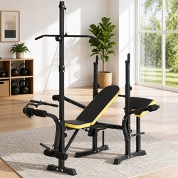 Multi-Station Weight Bench 14-in-1 Home Gym Equipment Adjustable Press Fitness