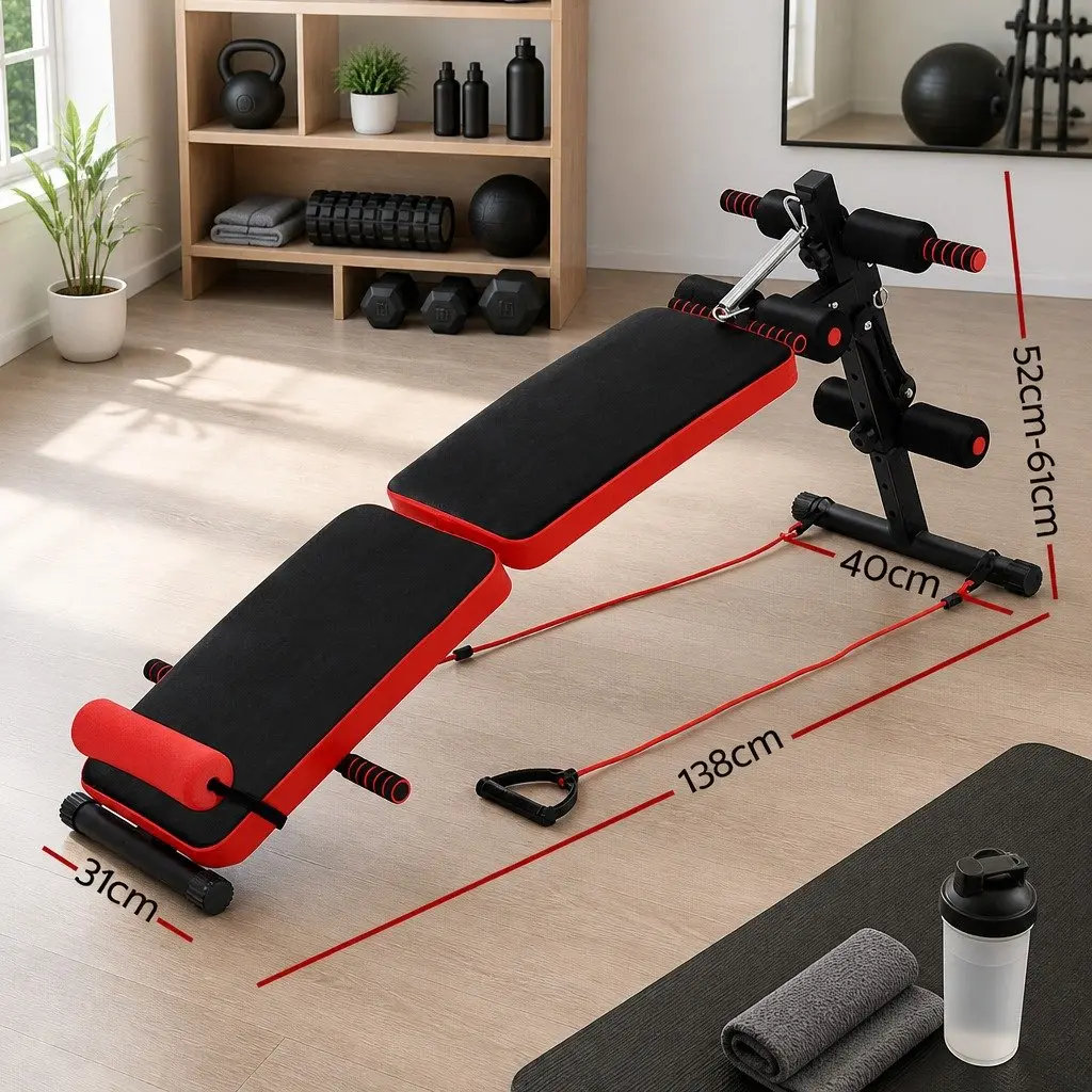 Foldable Weight Bench Adjustable Height Multifunctional Sit Up Abdominal Exercise Home Gym Equipment