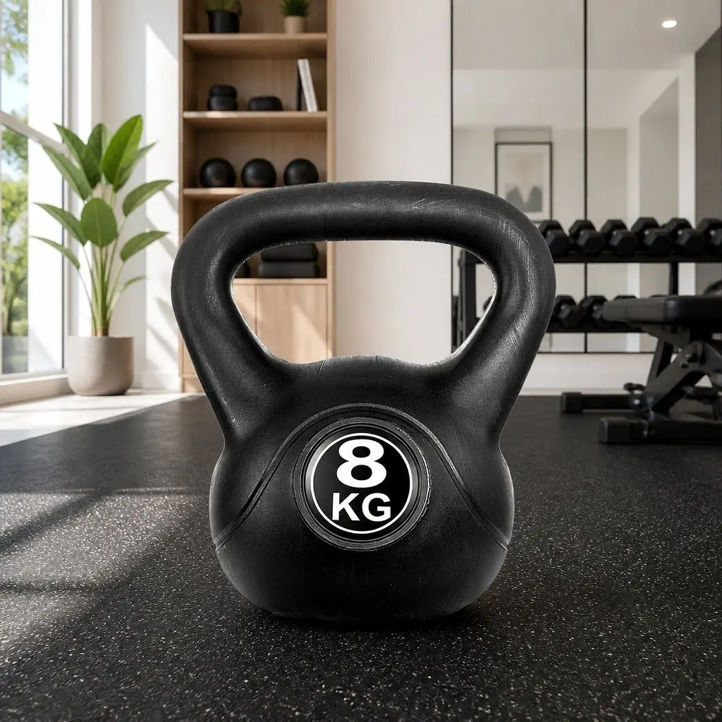 Kettlebell Set 22kg Home Gym Free Weights Anti-Slip Grip Stable Base Rubber Coating