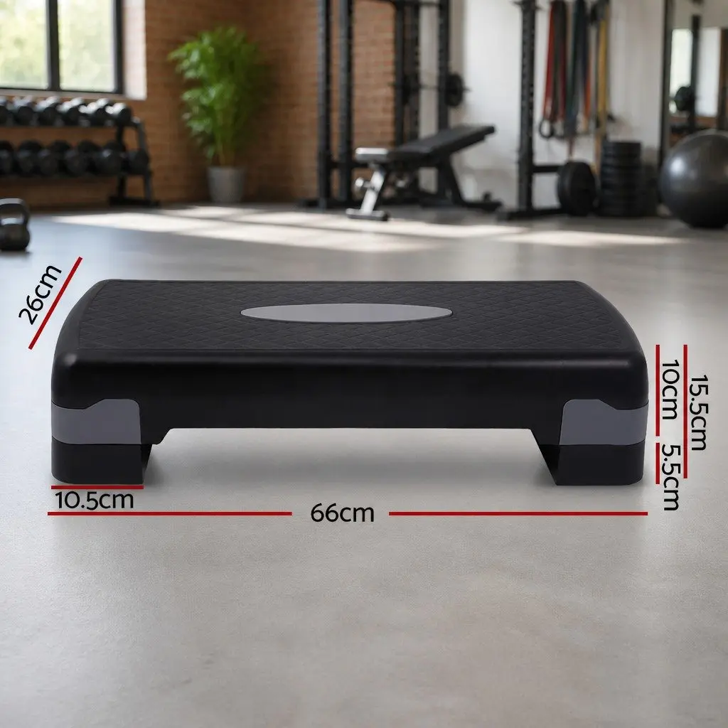 Aerobic Step Adjustable Fitness Training Platform Wide Stepping Surface Anti-Slip Home Gym