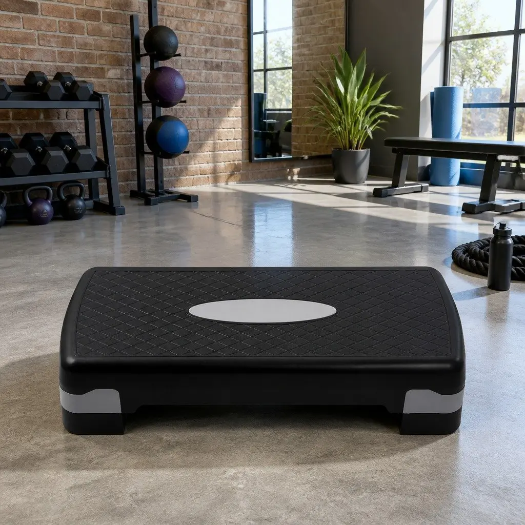 Aerobic Step Adjustable Fitness Training Platform Wide Stepping Surface Anti-Slip Home Gym